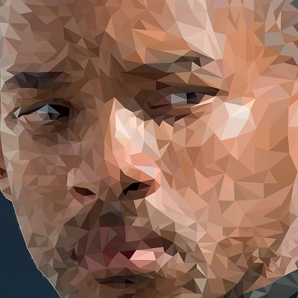 Portrait de Will Smith (technique : Lowpoli)